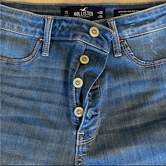 BN Hollister California High-Rise Crop Jean Leggings Hollister Advanced Stretch - Picture 9 of 11